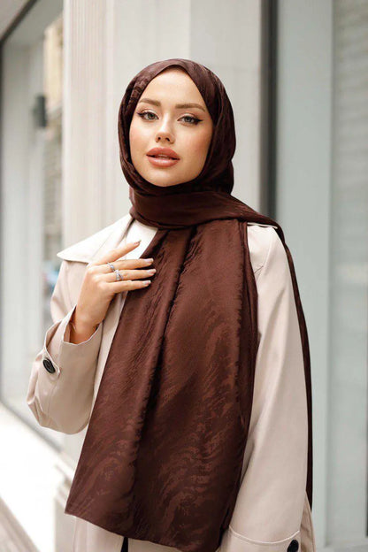 Mec Patterned Silky Jacquard Shawl