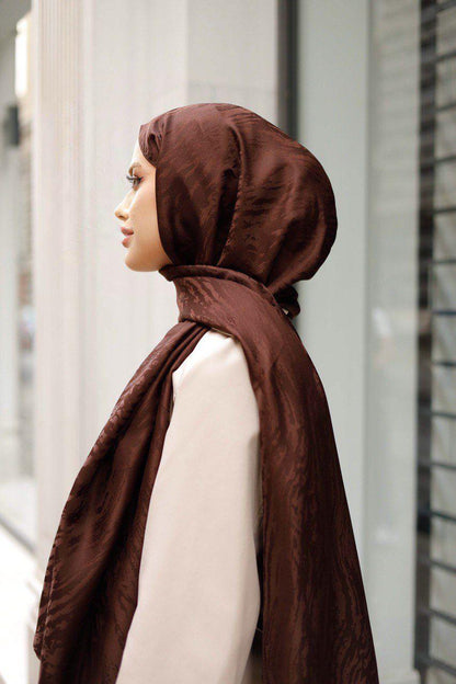 Mec Patterned Silky Jacquard Shawl