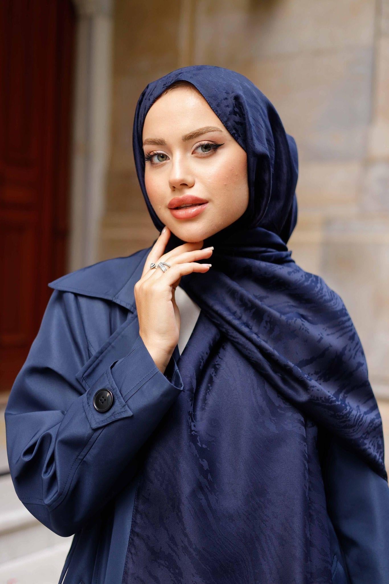 Mec Patterned Silky Jacquard Shawl