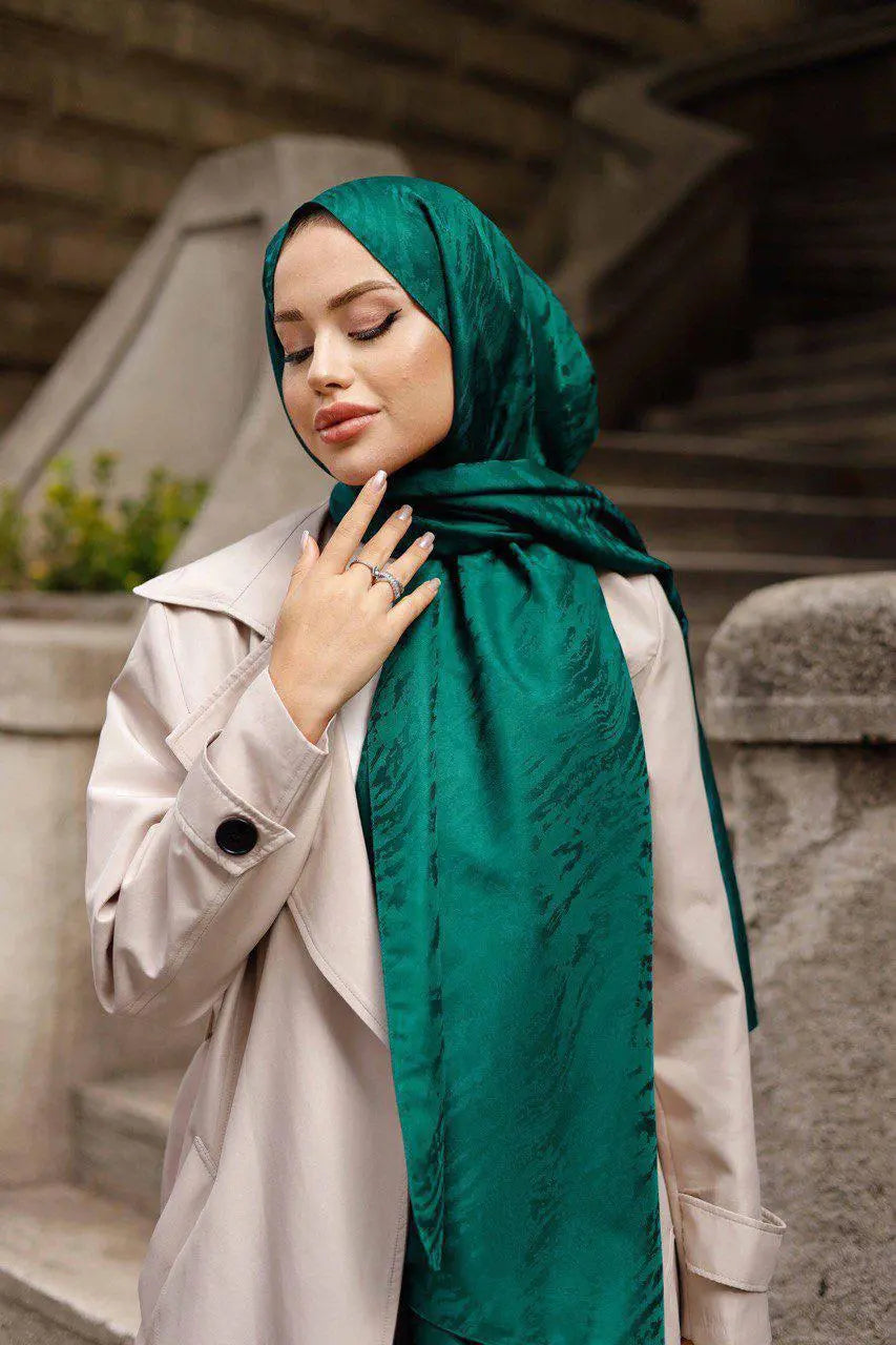 Mec Patterned Silky Jacquard Shawl