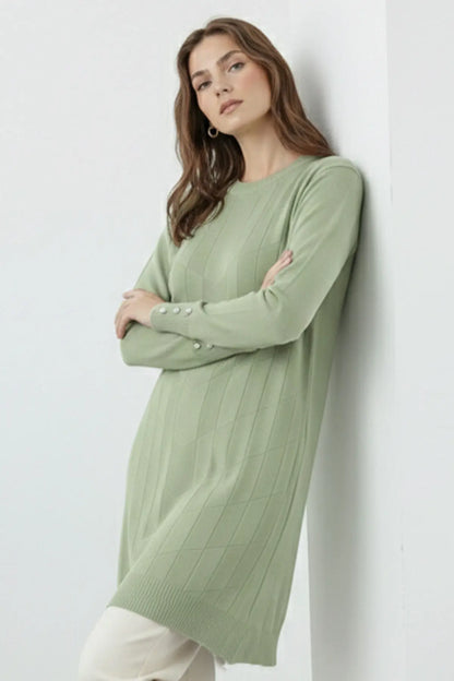Patterned Tunic | Green – NEOMODEST product image 2
