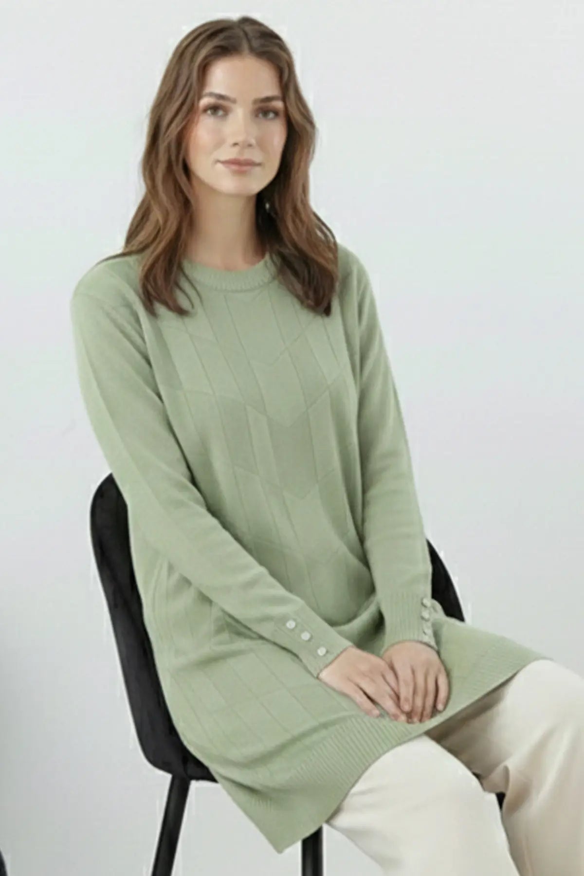 Patterned Tunic | Green – NEOMODEST product image 3