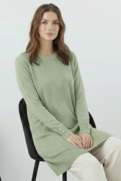 Patterned Tunic | Green – NEOMODEST product image 3