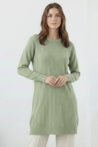 Patterned Tunic | Green – NEOMODEST product image 1