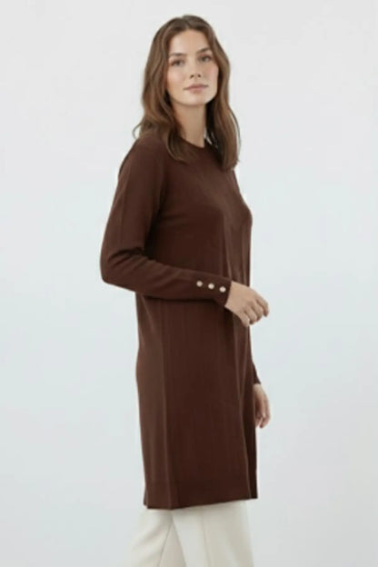 Patterned Tunic | Brown – NEOMODEST product image 3