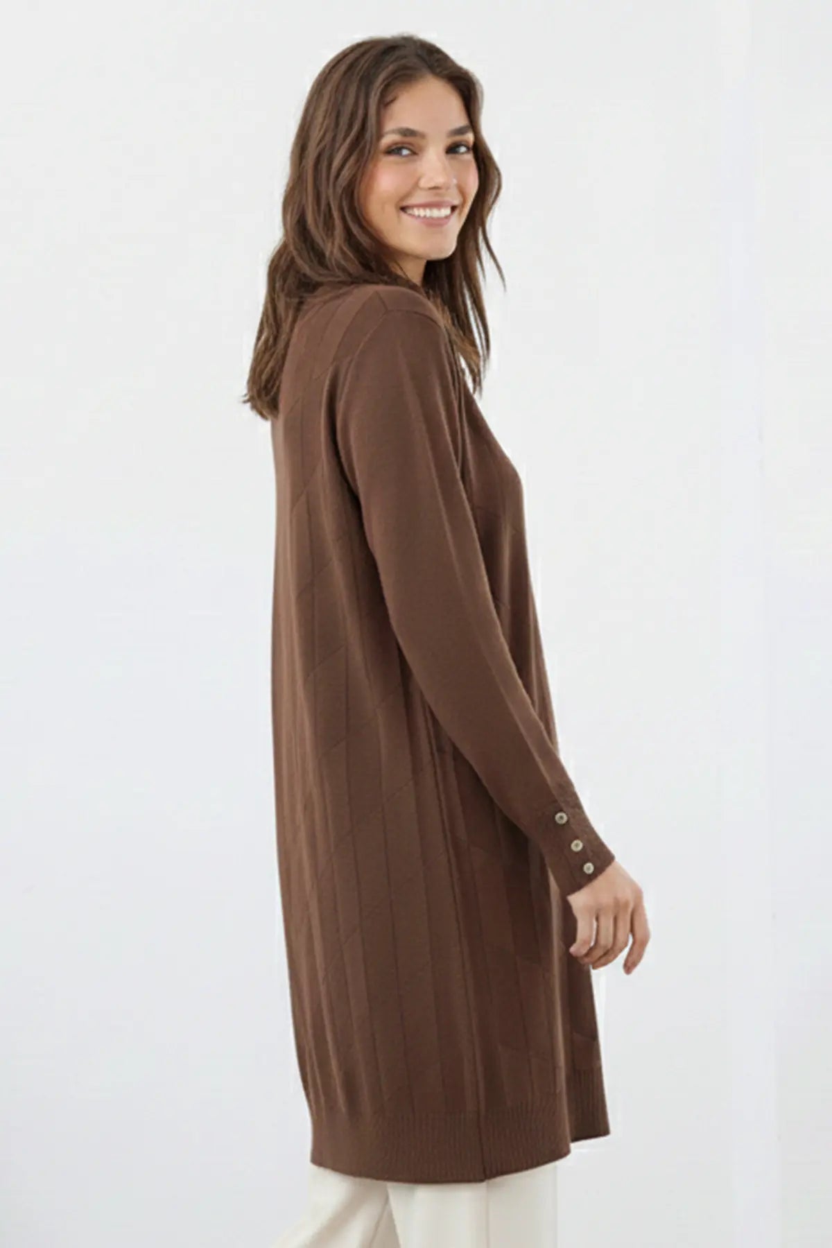 Patterned Tunic | Brown – NEOMODEST product image 3