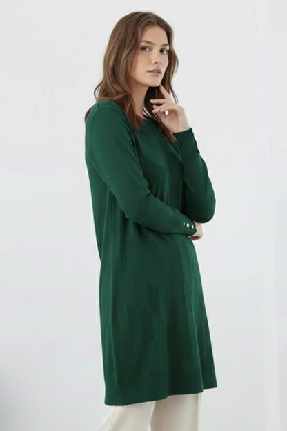 Patterned Tunic | Emerald – NEOMODEST product image 3