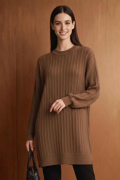 Patterned Tunic | Brown – NEOMODEST product image 2