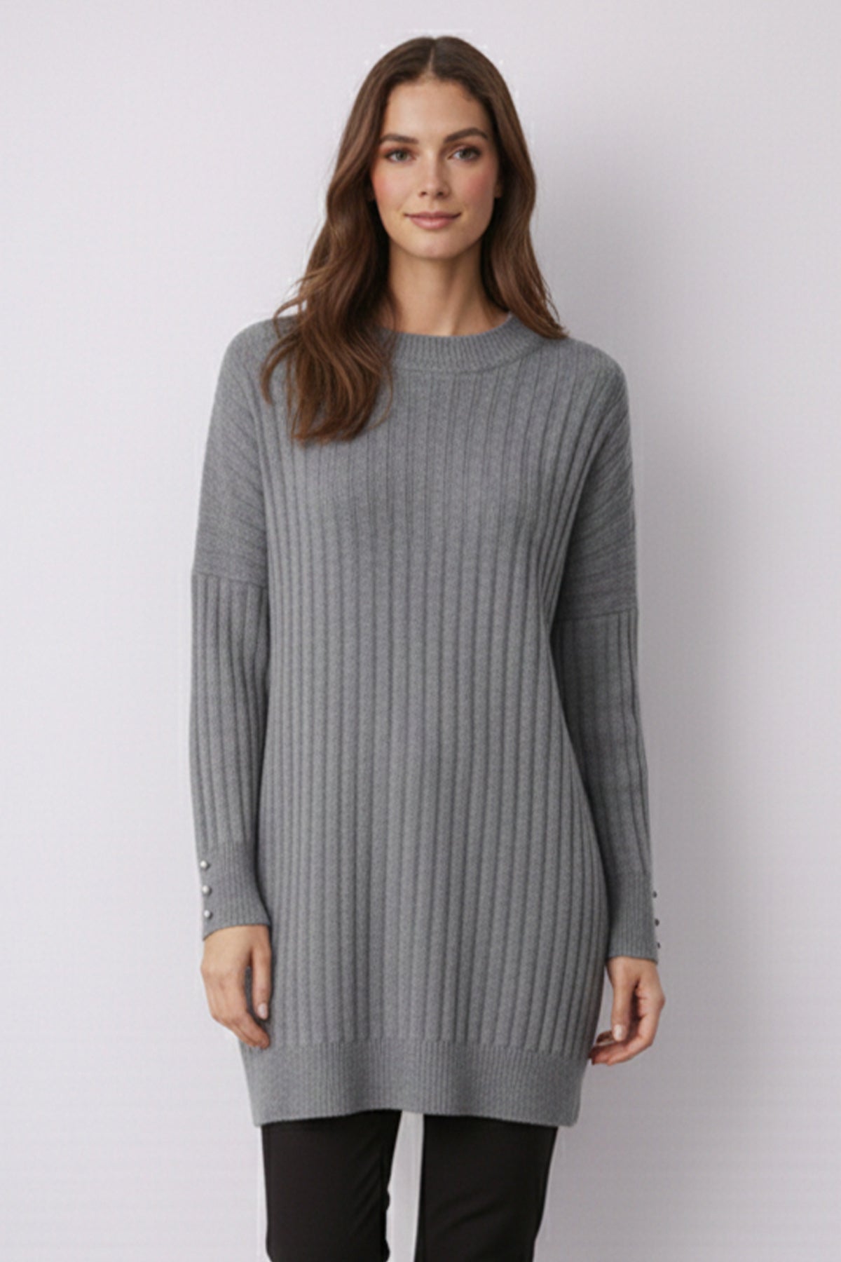 Patterned Tunic | Grey – NEOMODEST product image 1