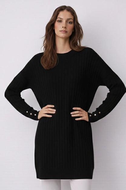 Patterned Tunic | Black – NEOMODEST product image 3