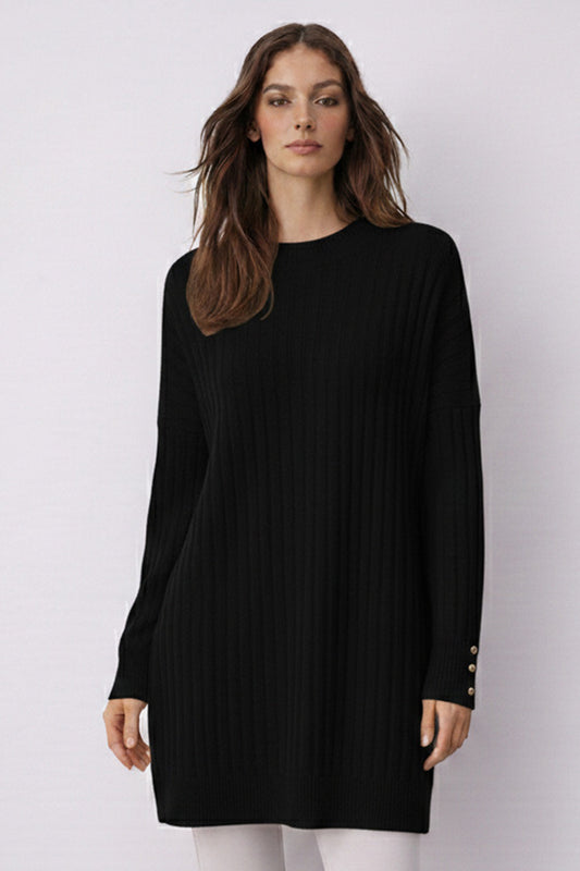 Patterned Tunic | Black – NEOMODEST product image 1