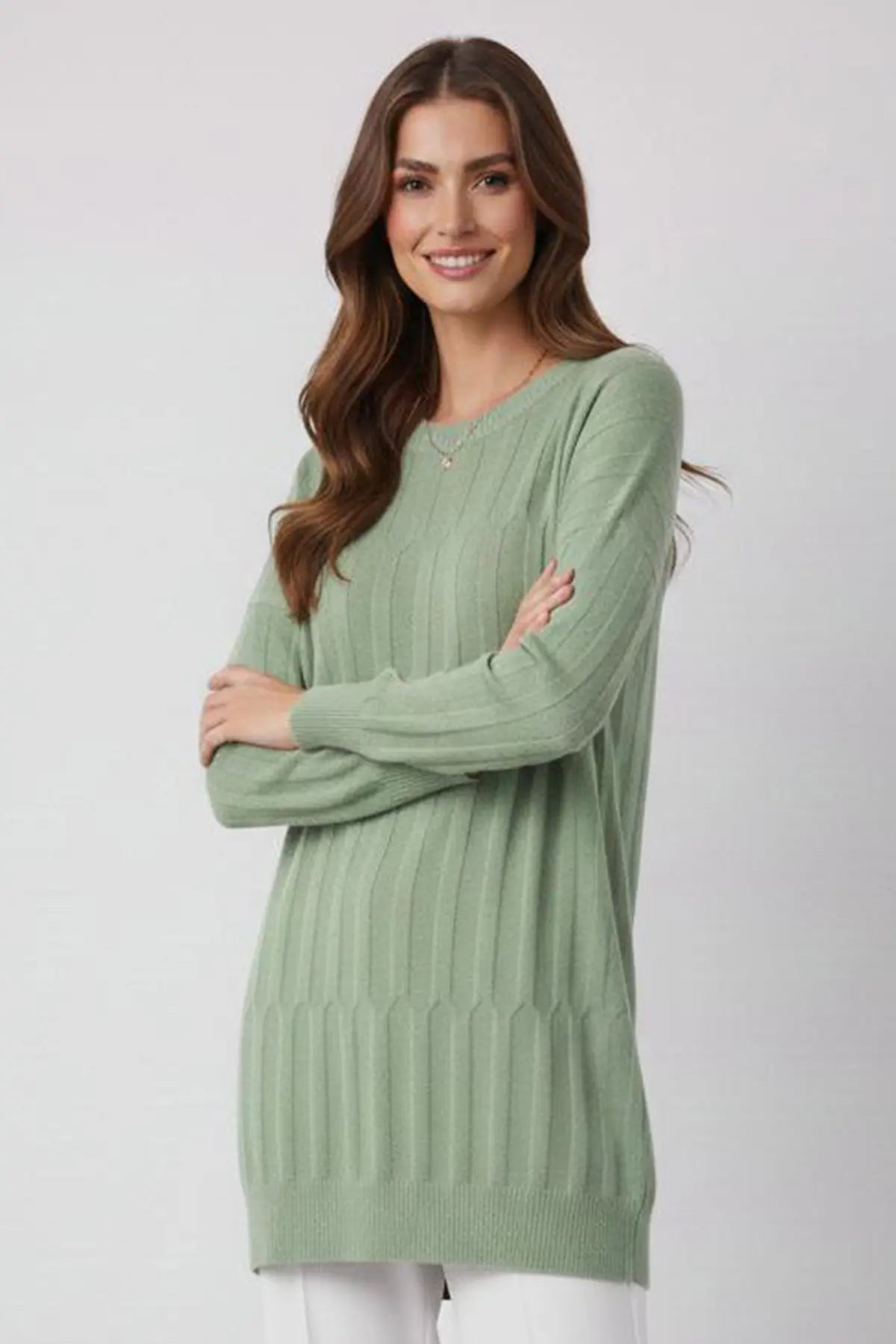 Patterned Tunic | Green – NEOMODEST product image 2