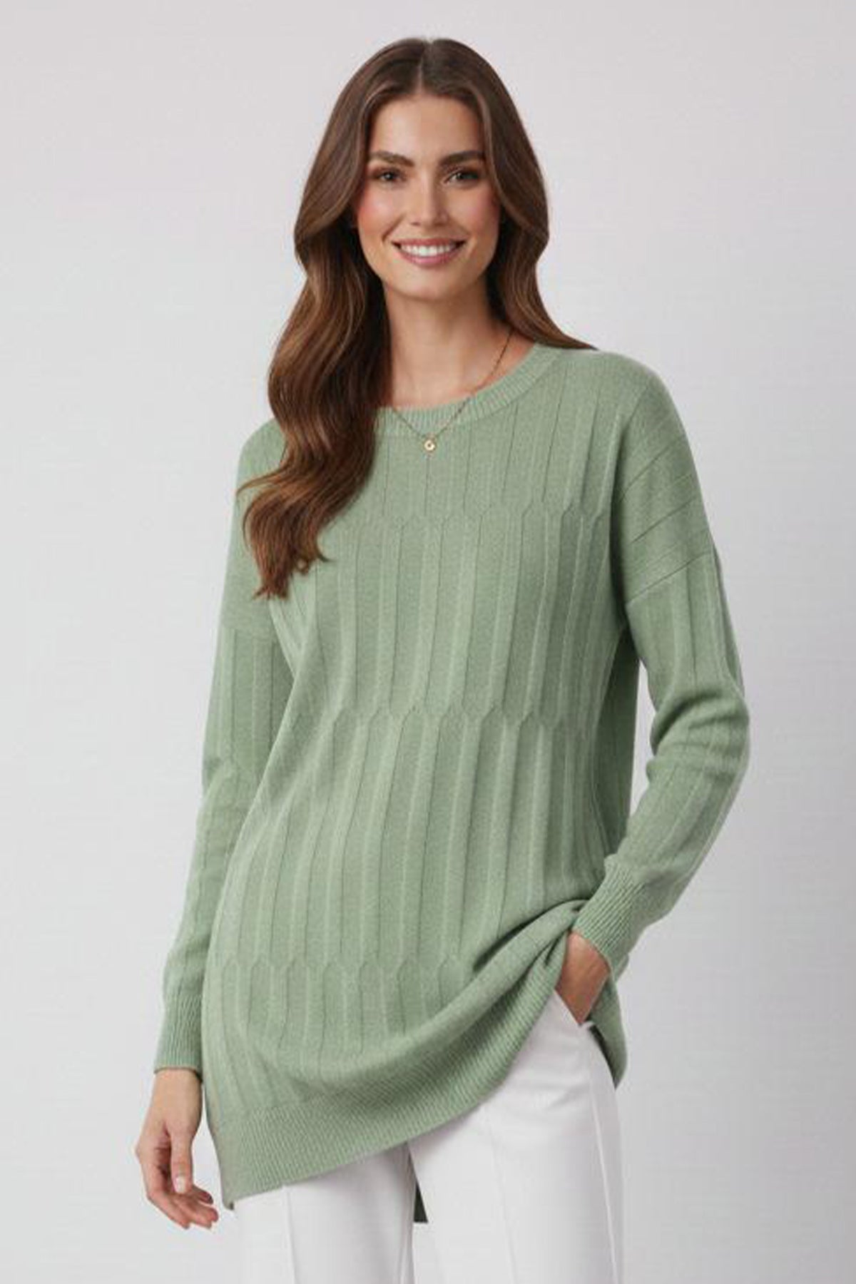 Patterned Tunic | Green – NEOMODEST product image 1