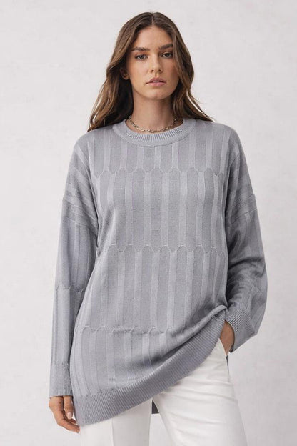 Patterned Tunic | Grey – NEOMODEST product image 1