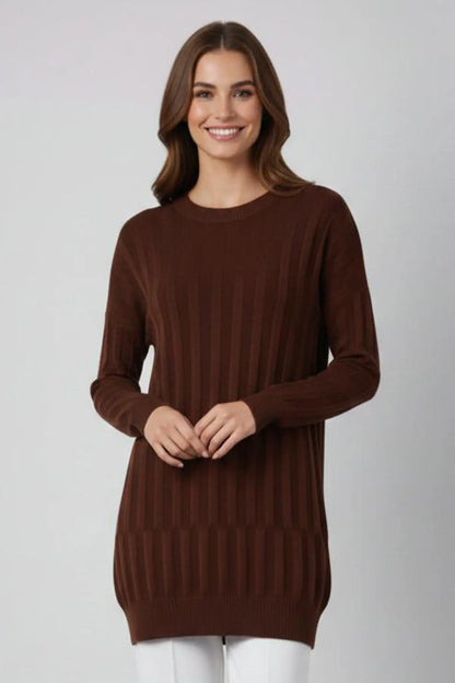 Patterned Tunic | Brown – NEOMODEST product image 2