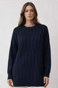 Patterned Tunic | Navy Blue – NEOMODEST product image 1