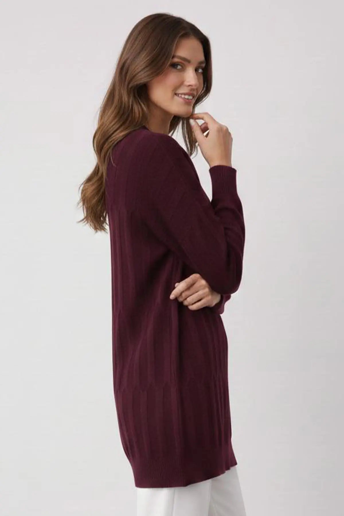 Patterned Tunic | Plum – NEOMODEST product image 3