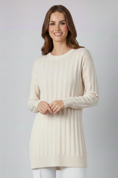 Patterned Tunic | Ecru – NEOMODEST product image 1