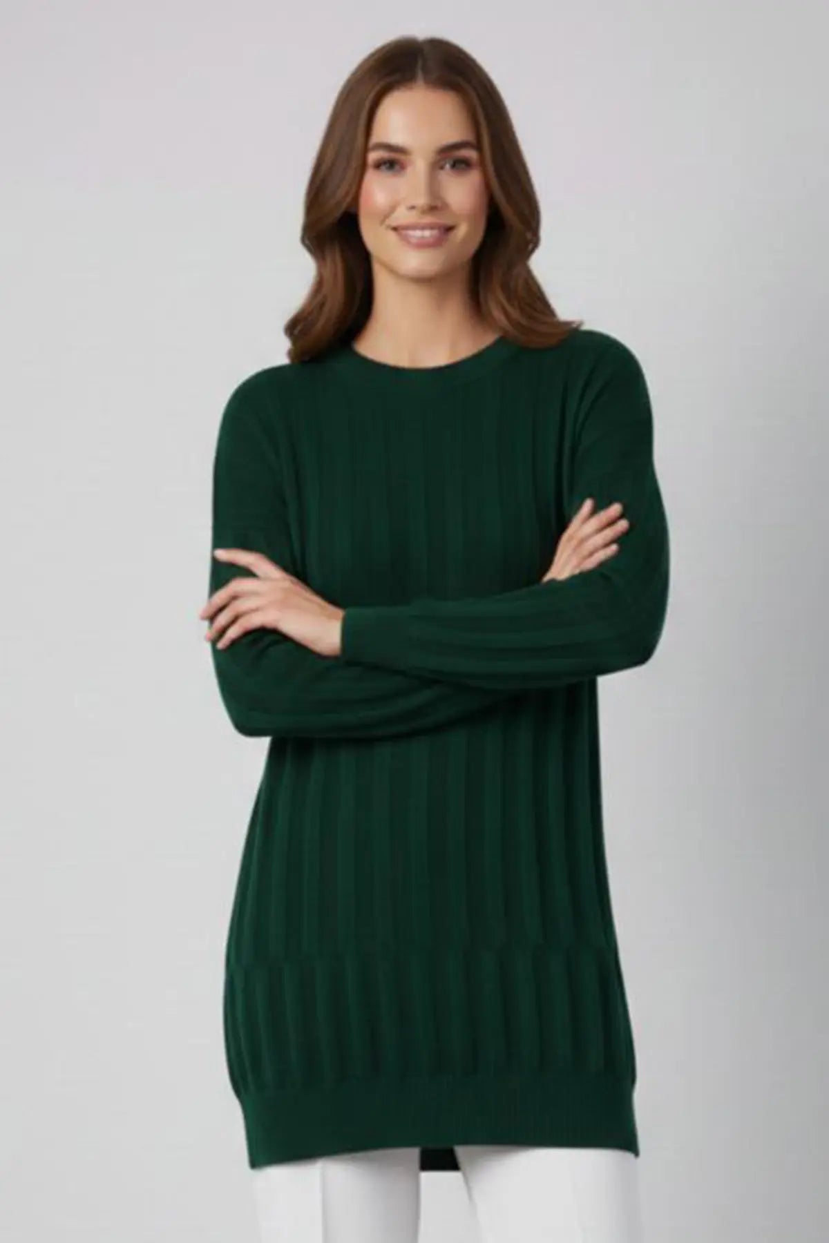 Patterned Tunic | Emerald – NEOMODEST product image 3