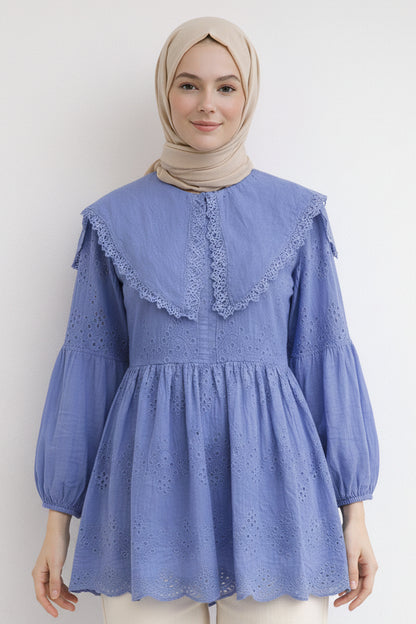 Peter Pan Collar Lace Tunic – NEOMODEST product image 1