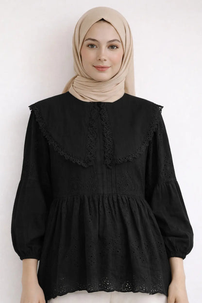 Peter Pan Collar Lace Tunic – NEOMODEST product image 2