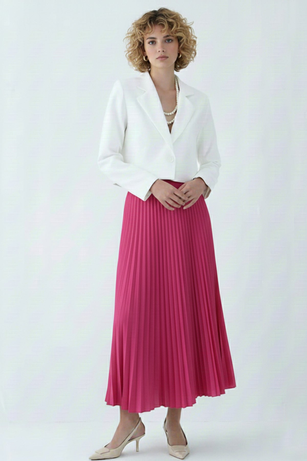 Pleated Skirt | Fushia – NEOMODEST product image 1