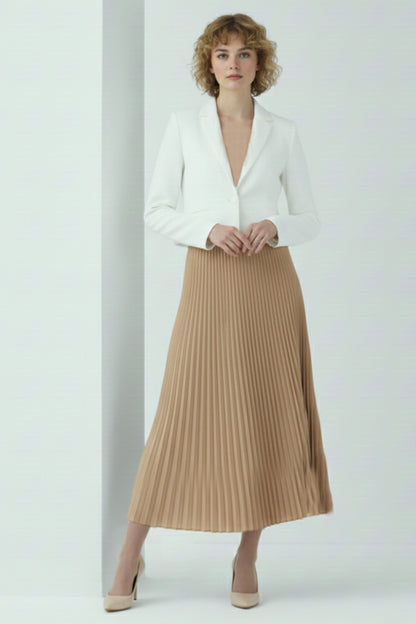Pleated Skirt | Brown – NEOMODEST product image 1