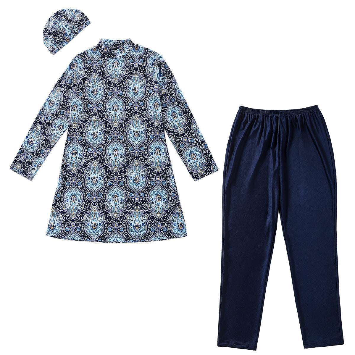 Plus Size Modest Swimwear Set 3-Pieces Swimsuit - Modest swimsuits