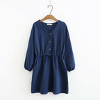 Plus Size Women’s Waist Dress - Navy / 2XL - Dress