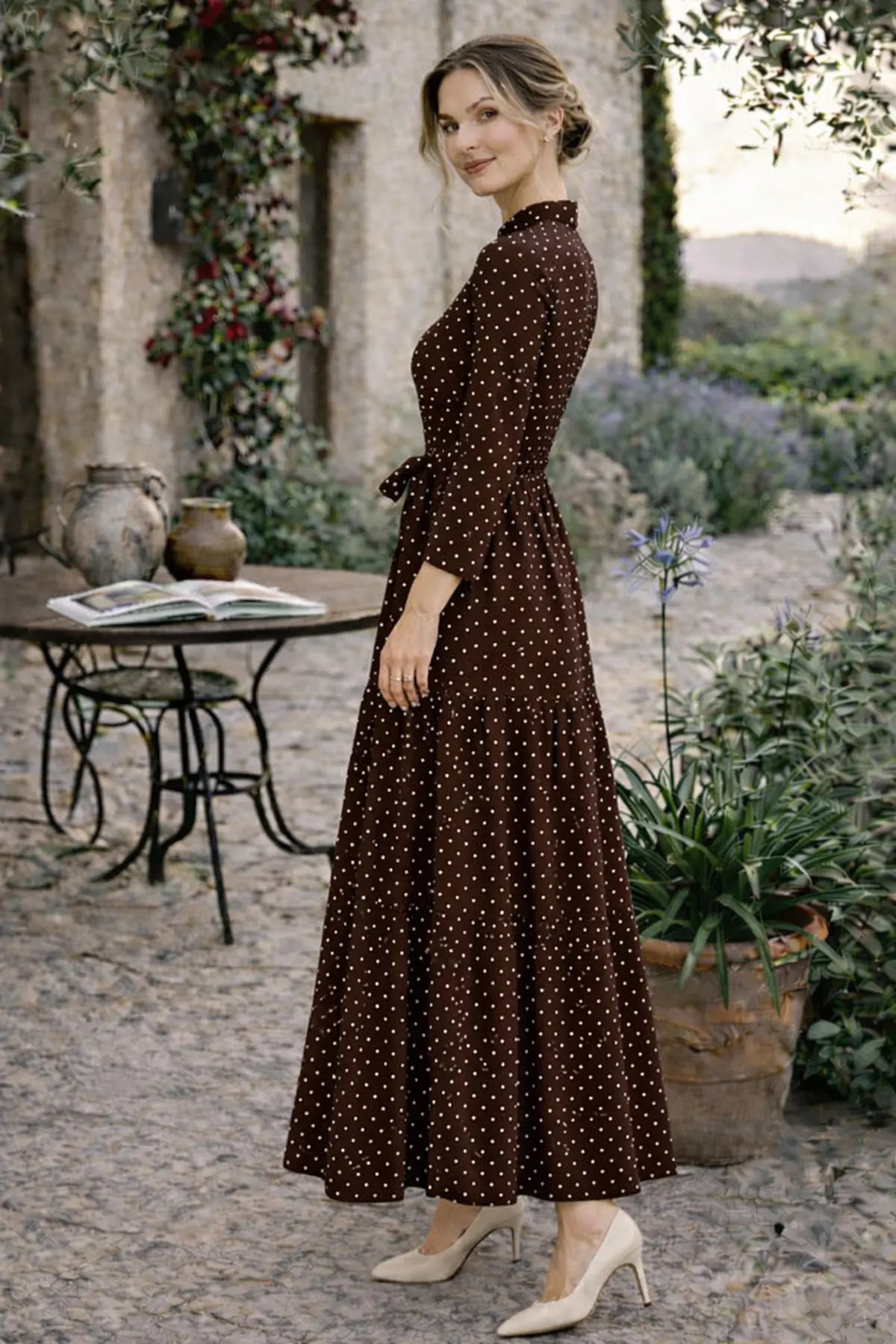 Mec Polka Dot Patterned Hijab Dress