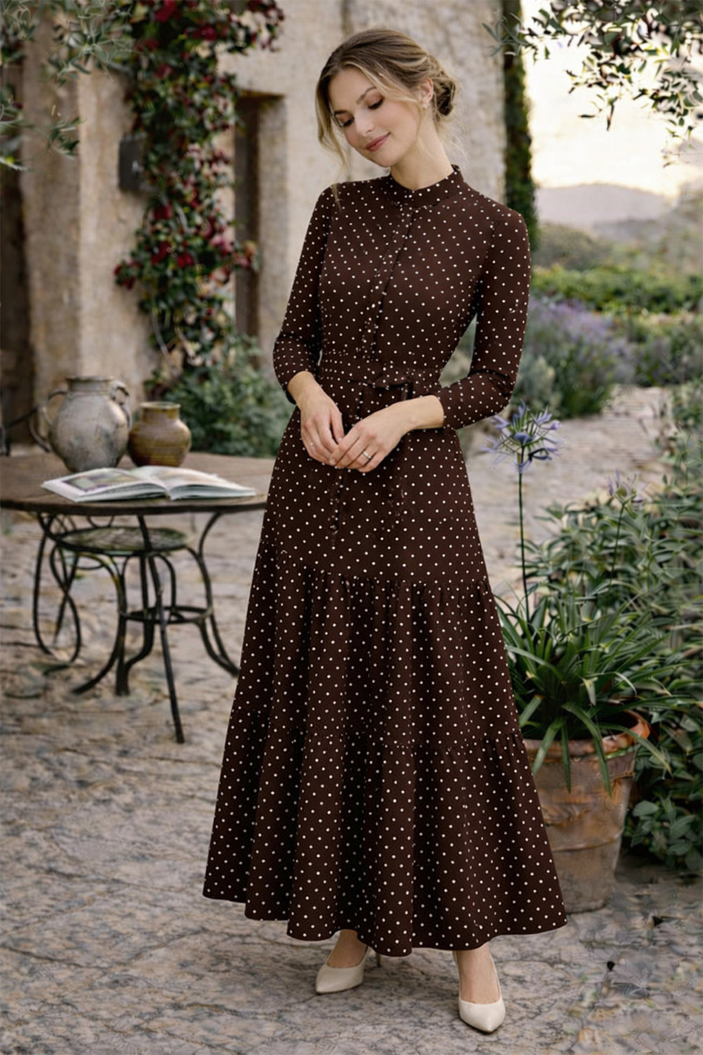 Mec Polka Dot Patterned Hijab Dress