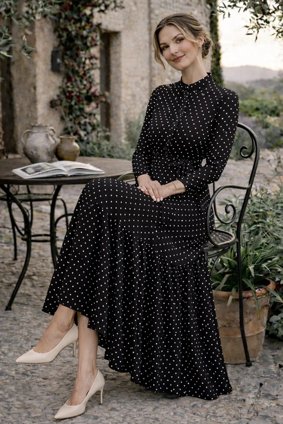 Mec Polka Dot Patterned Hijab Dress