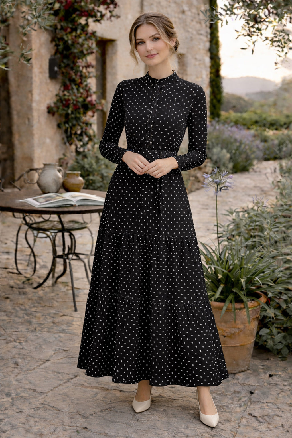 Mec Polka Dot Patterned Hijab Dress