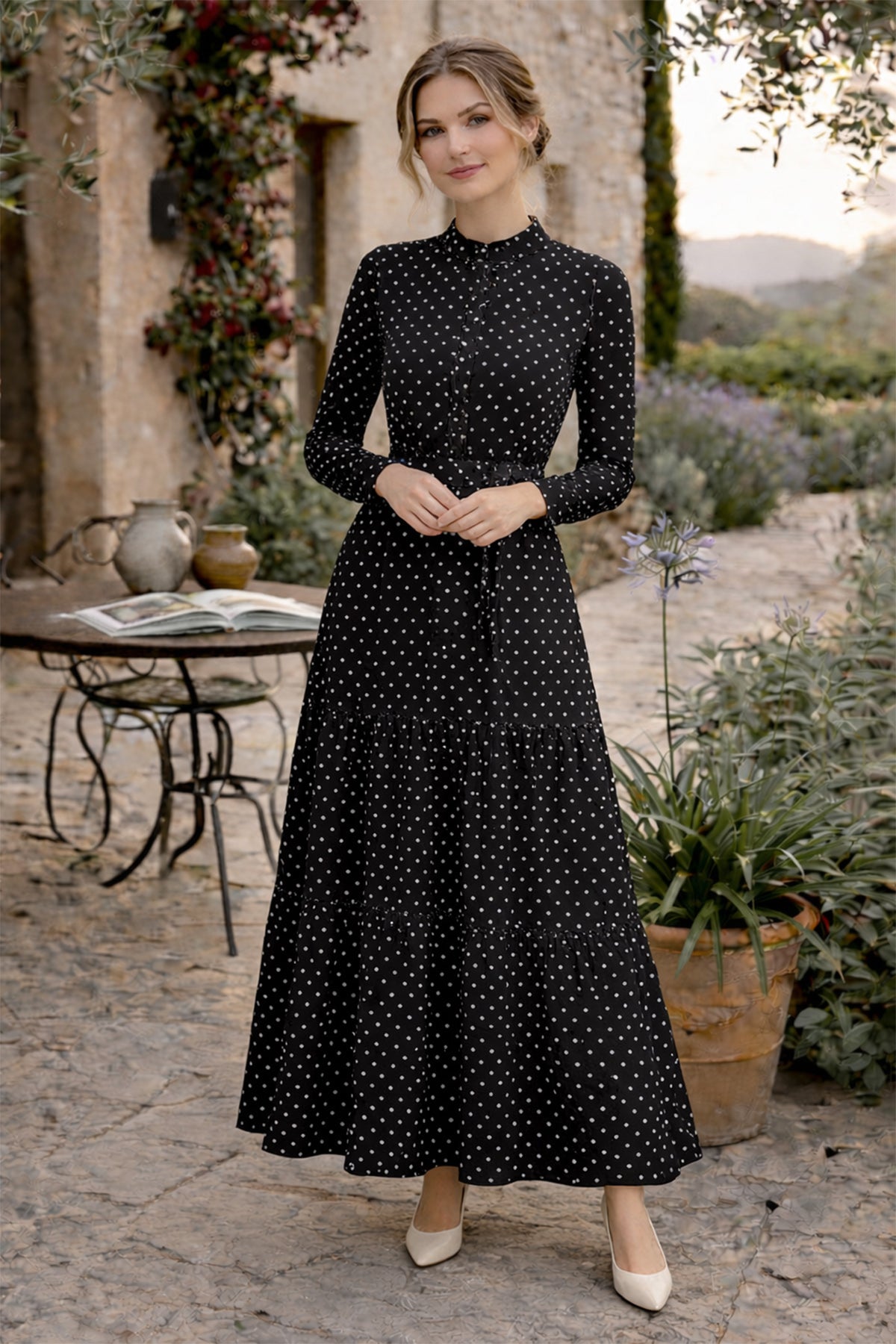 Mec Polka Dot Patterned Hijab Dress
