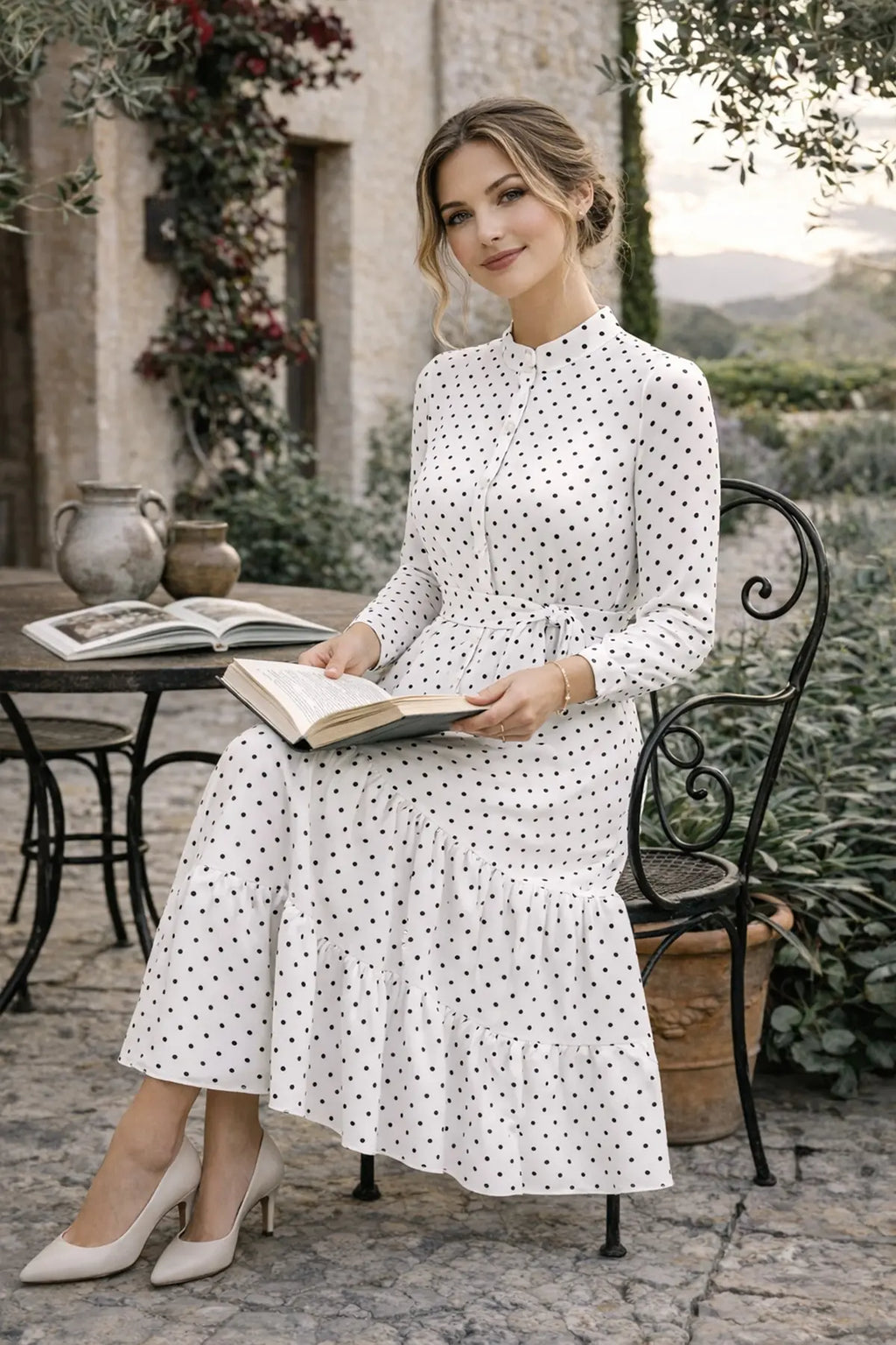 Mec Polka Dot Patterned Hijab Dress