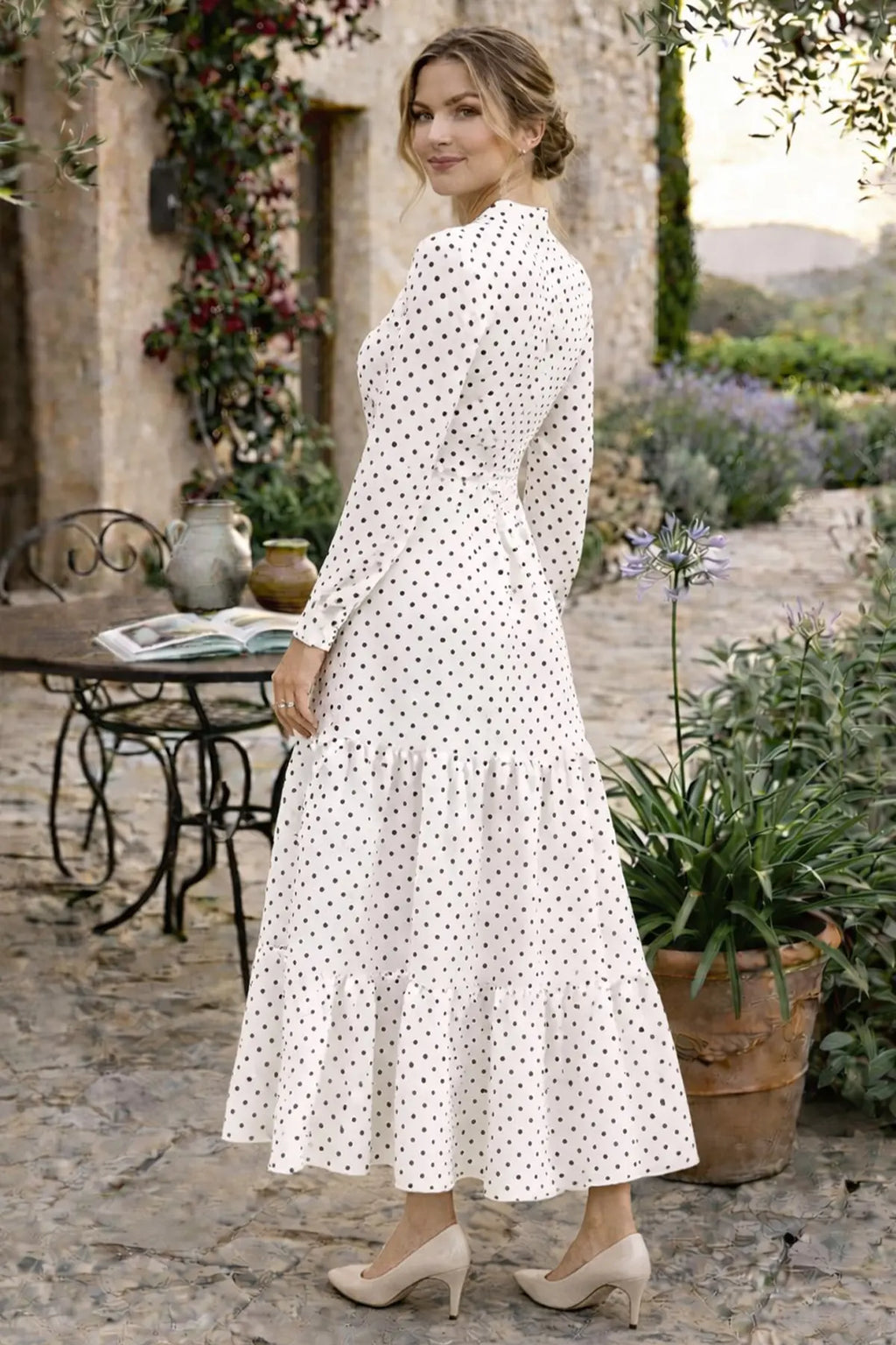 Mec Polka Dot Patterned Hijab Dress