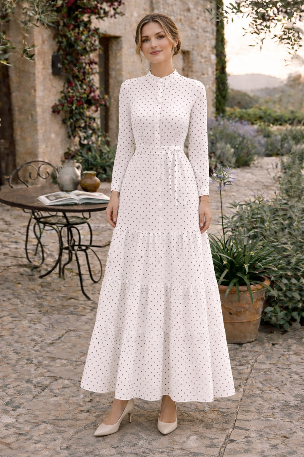 Mec Polka Dot Patterned Hijab Dress