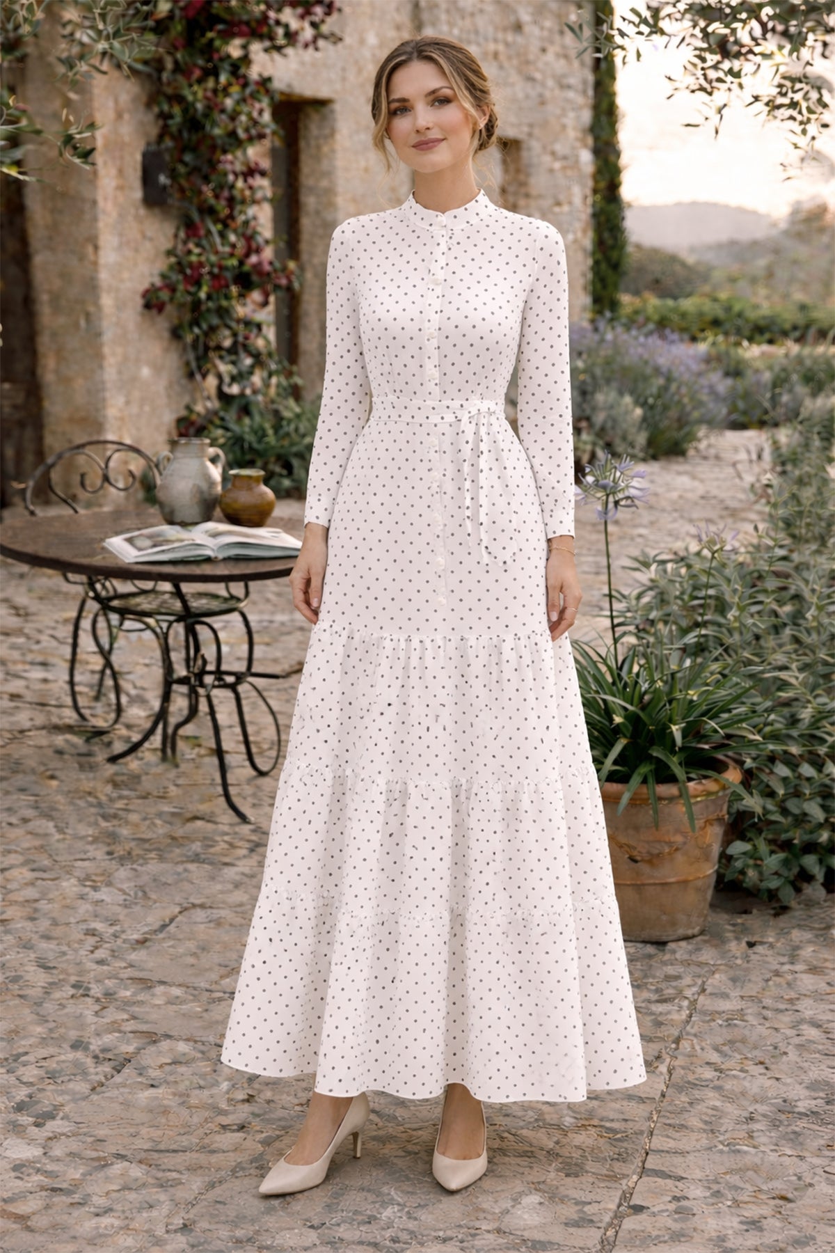 Mec Polka Dot Patterned Hijab Dress