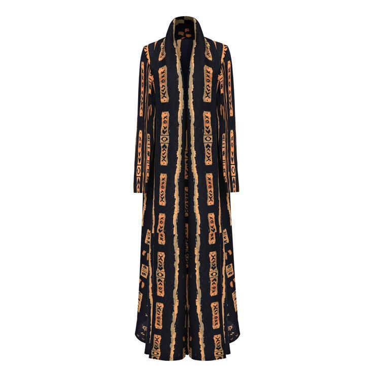 Printed Pleated Robe, Abaya Robe, Long Cape, Modest Clothing