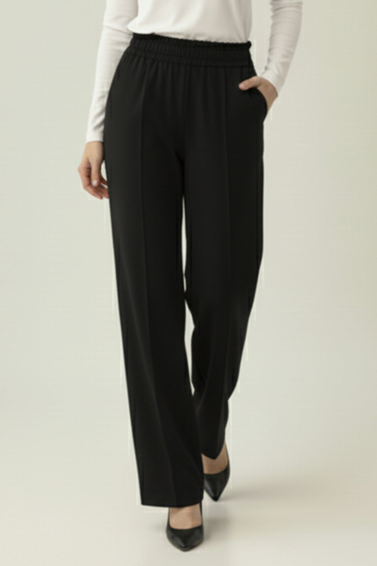 Puffy Scuba Pants | Black – NEOMODEST product image 1