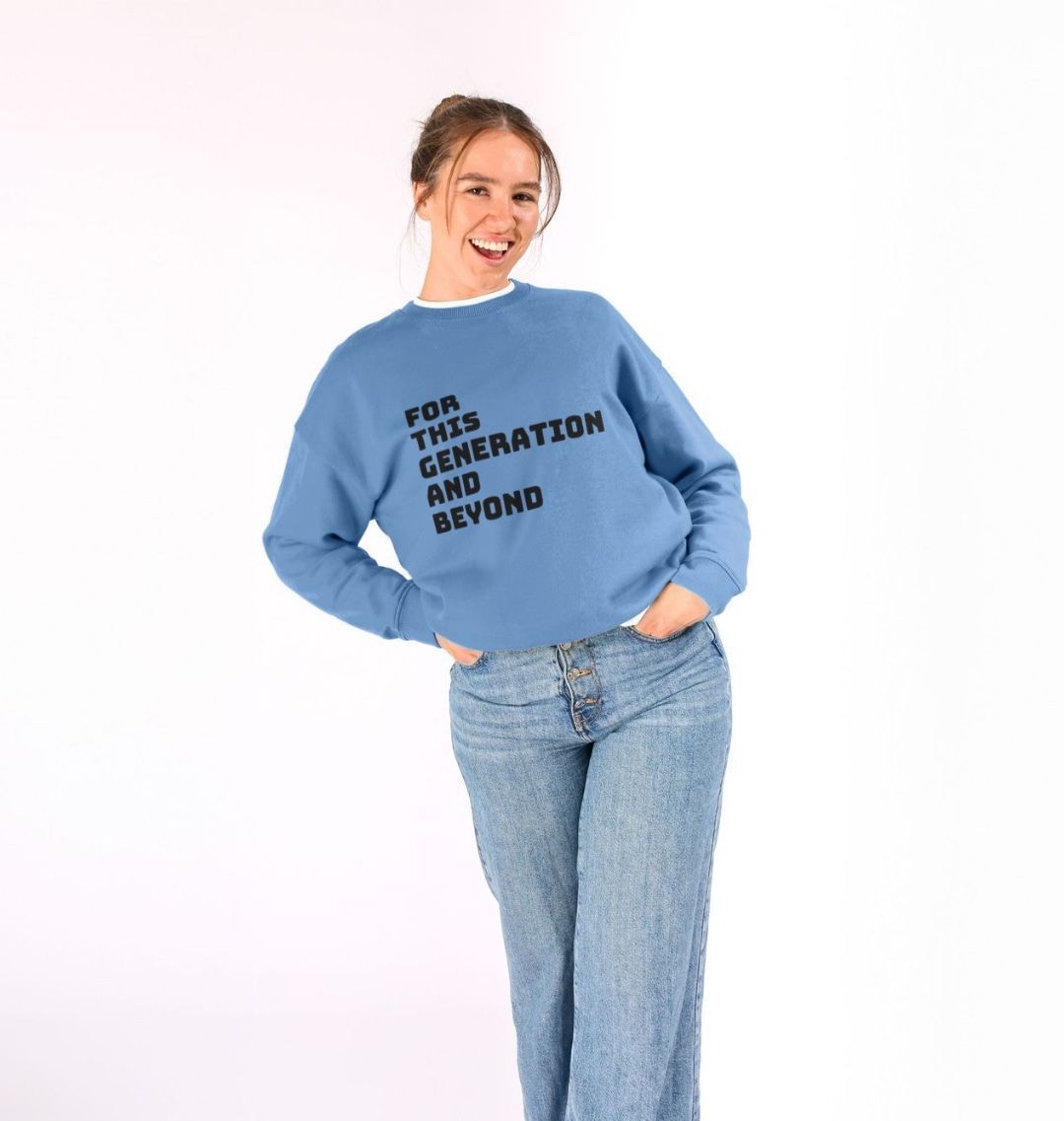 Oversized Slogan Jumper