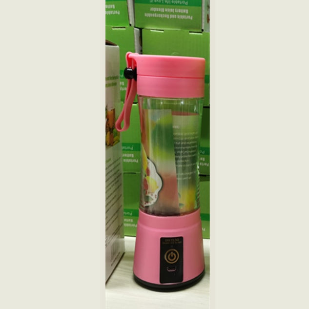 Rechargeable Mini Kitchen Fruit Juice Maker - Pink / Four Knives - Juice Maker
