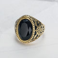Retro Quality Gemstone Ring - Black / No 10 - Ring