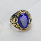 Retro Quality Gemstone Ring - Blue / No 10 - Ring
