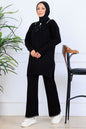 Ribbon Detail Knitwear Set | Black – NEOMODEST, image 1
