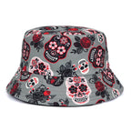 Rose Skull Bucket Hat Summer Bucket Hat - M5541 / M - Sun Hat