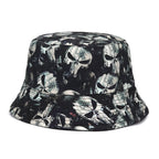 Rose Skull Bucket Hat Summer Bucket Hat - M5542 / M - Sun Hat