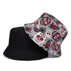 Rose Skull Bucket Hat Summer Bucket Hat - Sun Hat