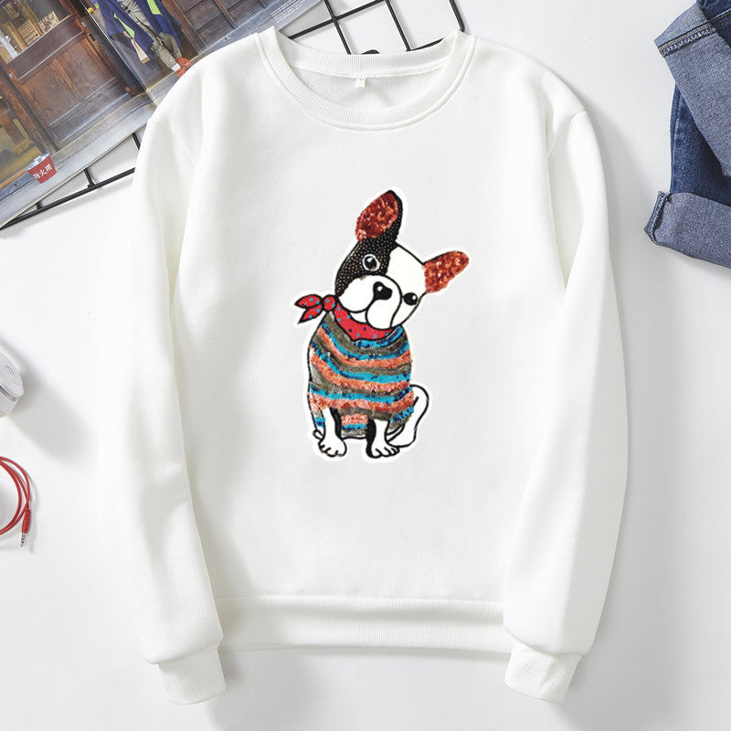 Round neck sweater - White / 3XL