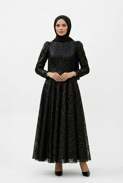 sequined-princess-model-evening-dress